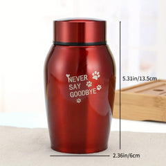 Custom Small Pet Cremation Urn with Personalized Information