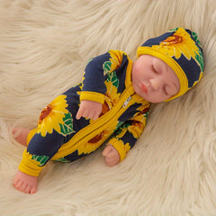 12inch Reborn Doll Lifelike Newborn Doll Matching Jumpsuit Hat Socks