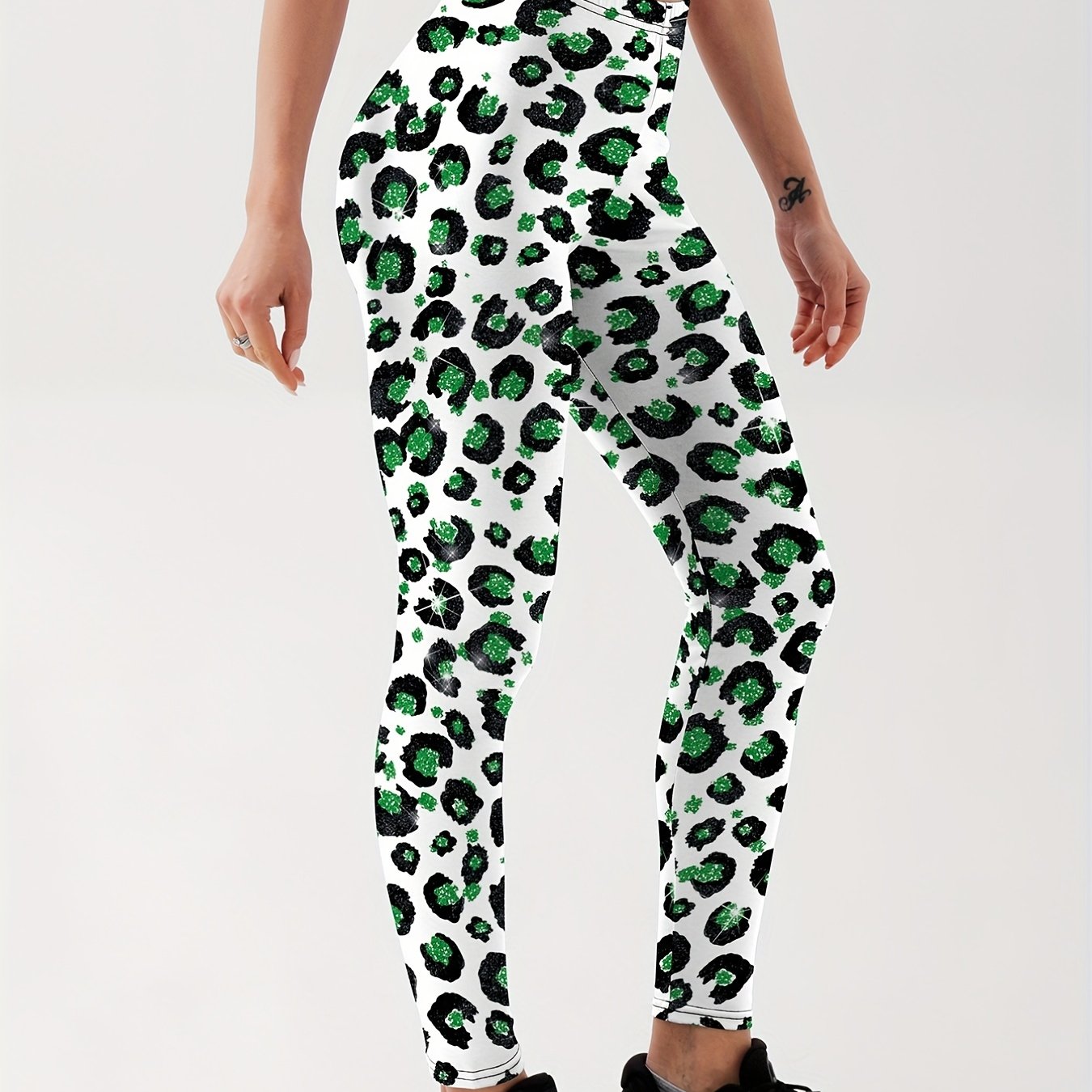 Leopard Print Lip Lifting Yoga Leggings Activewear