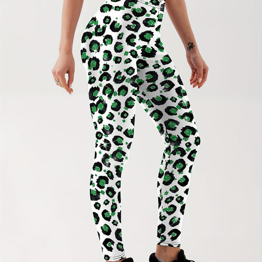 Leopard Print Lip Lifting Yoga Leggings Activewear