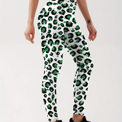 Leopard Print Lip Lifting Yoga Leggings Activewear