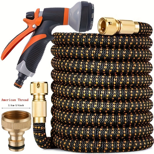 3X Expandable Garden Water Hose Pipe Spray Gun Latex Anti Leakage Hose Pipe