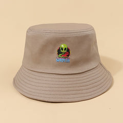 Alien Print Cotton Bucket Hat Man Unisex Visor Sun Hats