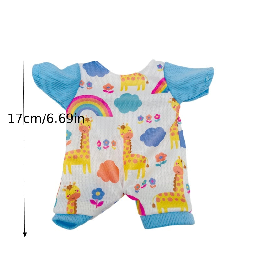 Giraffe Pattern Jumpsuit Doll Clothes for 25-30 Dolls