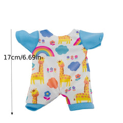 Giraffe Pattern Jumpsuit Doll Clothes for 25-30 Dolls