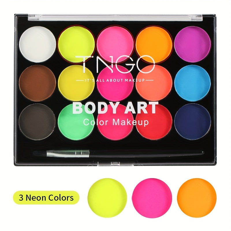 15 Colors Water Soluble Paint Kit for Halloween Cosplay Parties