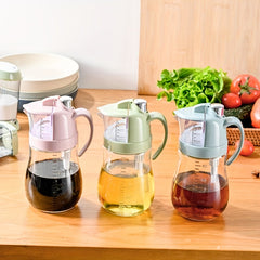 Glass Measuring Pourer Bottle for Kitchen Seasoning Storage