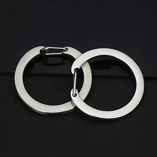 10pcs Stainless Steel Round Carabiner Snap Clip Rigger Spring Key Ring