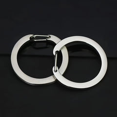 10pcs Stainless Steel Round Carabiner Snap Clip Rigger Spring Key Ring