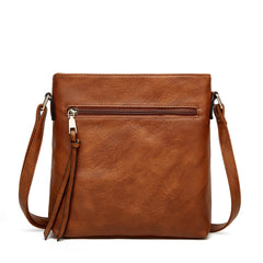 Vintage PU Crossbody Bag Retro Shoulder Phone Bag Women's Casual Grunge Handbag