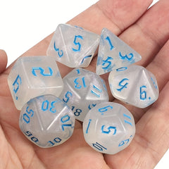 7pcs Acrylic Opaque Polyhedral Dice Set for Table & Role Playing Games