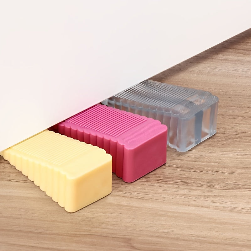 Door Bottom Stop Door Wedge Windproof Fixed Rubber for Door Gap Up to 1