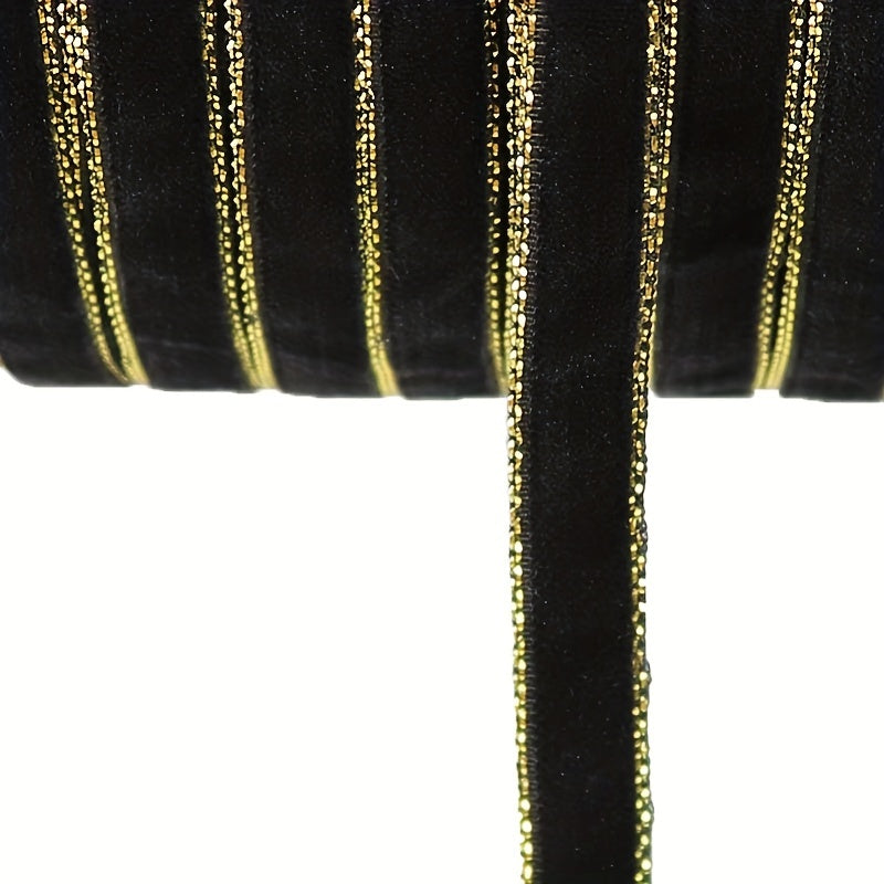 5 Yards 10mm Glitter Velvet Ribbon DIY Gift Wrapping Hair Bows Wedding Party