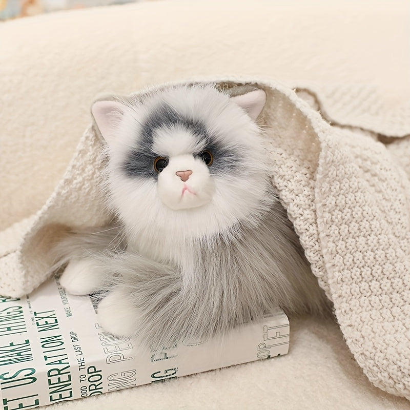 Ragdoll Cat Plush Toy Long Fur Stuffed Animal Mixed Colors
