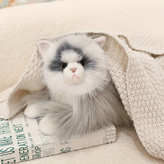 Ragdoll Cat Plush Toy Long Fur Stuffed Animal Mixed Colors