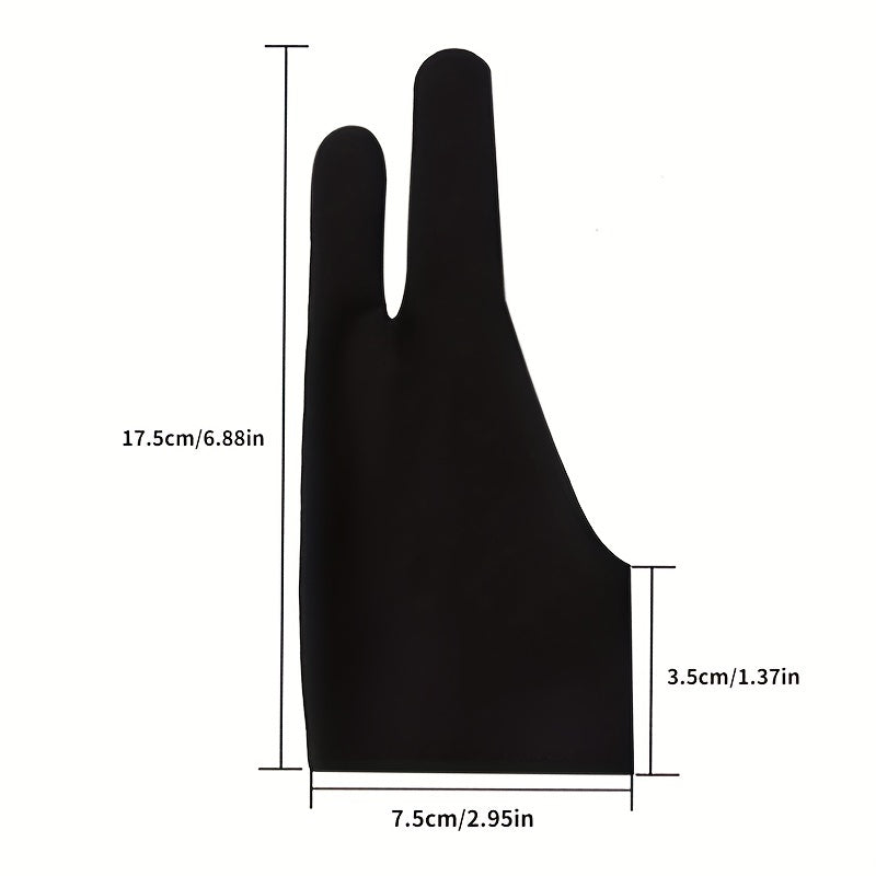 Professional Artist Drawing Gloves Two Finger Anti Fouling Glove