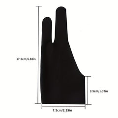 Professional Artist Drawing Gloves Two Finger Anti Fouling Glove