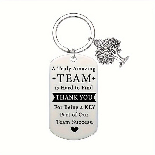 Personalized Stainless Steel Keychain Gift for Teammates