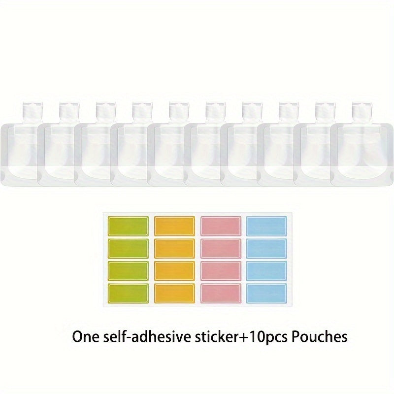 10pcs Portable Fluid Makeup Packing Bag for Travel