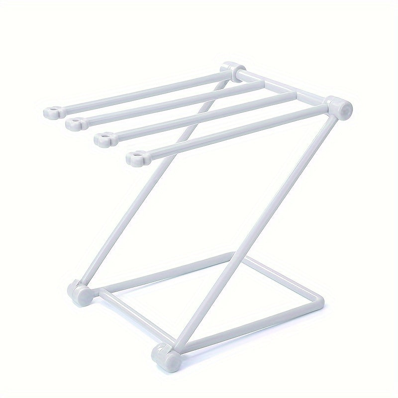 Folding Rag Storage Rack Kitchen Countertop Dish Cloth Hanging Shelf