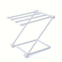 Folding Rag Storage Rack Kitchen Countertop Dish Cloth Hanging Shelf