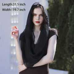 Thin Gauze Scarf Ramadan Headscarf Women Hijab Breathable Sunscreen Bandana