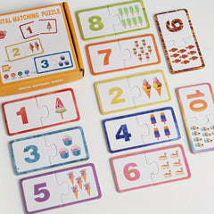 Wooden Counting and Matching Educational Toy with Colorful Box
