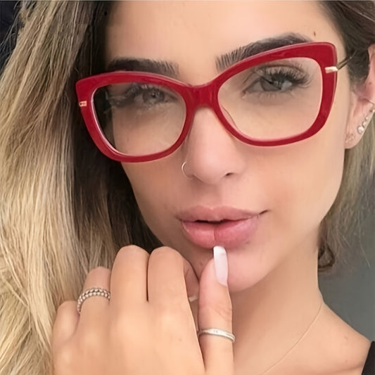 Cat Eye Clear Sunglasses Metal Legs Outdoor Eyewear