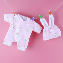Pink Rabbit Princess Dress for 12 Dolls with Hat & Accessories