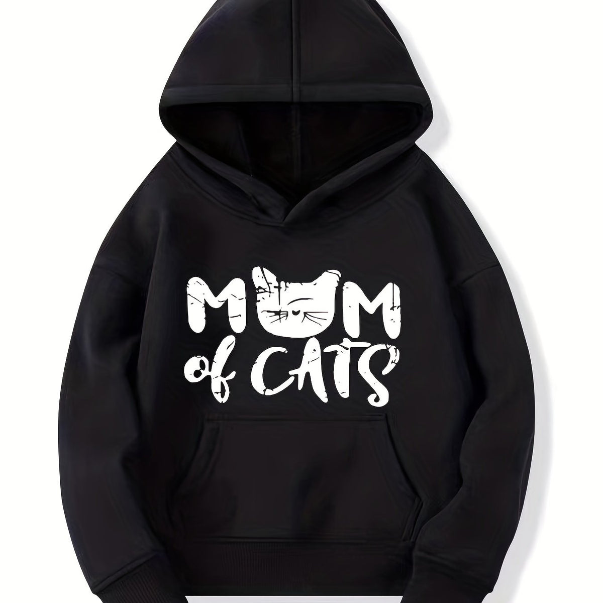 Girls Cat Pattern Smart Hoodie Party Top Pullovers Kids Clothing Gift