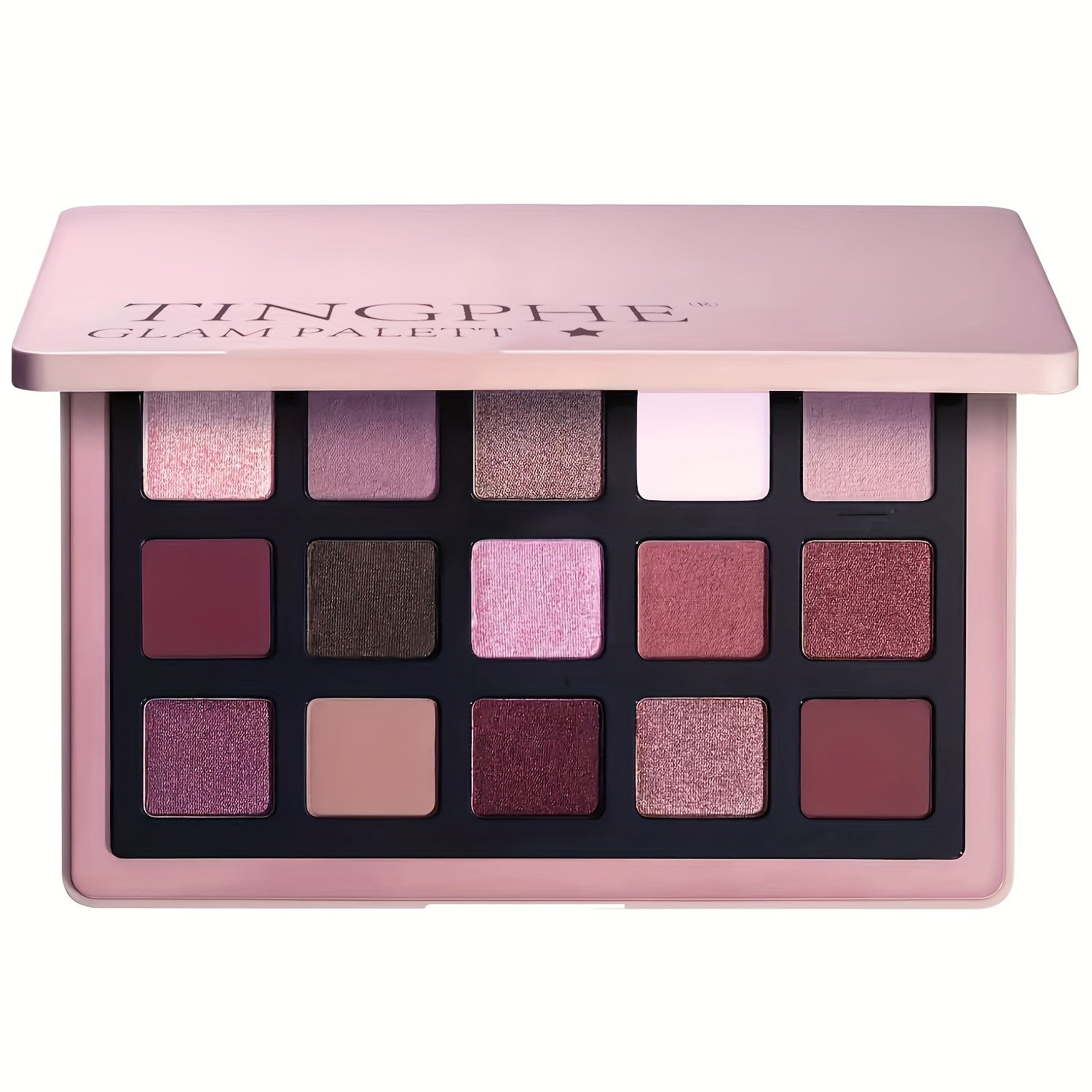 Pink Eyeshadow Palette 15 Colors Matte Shimmer Glitter Eye Shadow Makeup Kit