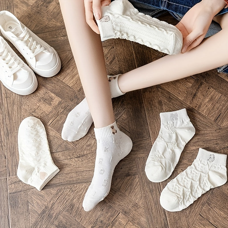 10 Pairs Cartoon Print Socks for Women