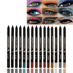 14 Colors Eyeshadow Eyeliner & Lip Liner Metallic Glossy Smoky Lip & Eyeliner