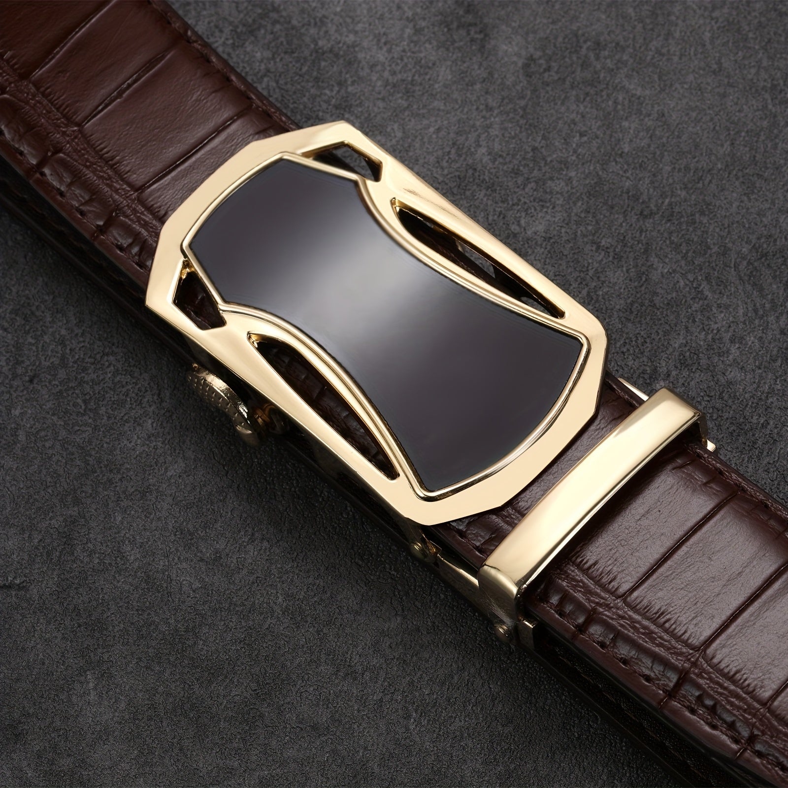 Men's Sports Coffee Automatic Buckle Waist Belt