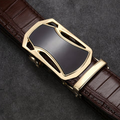 Men's Sports Coffee Automatic Buckle Waist Belt