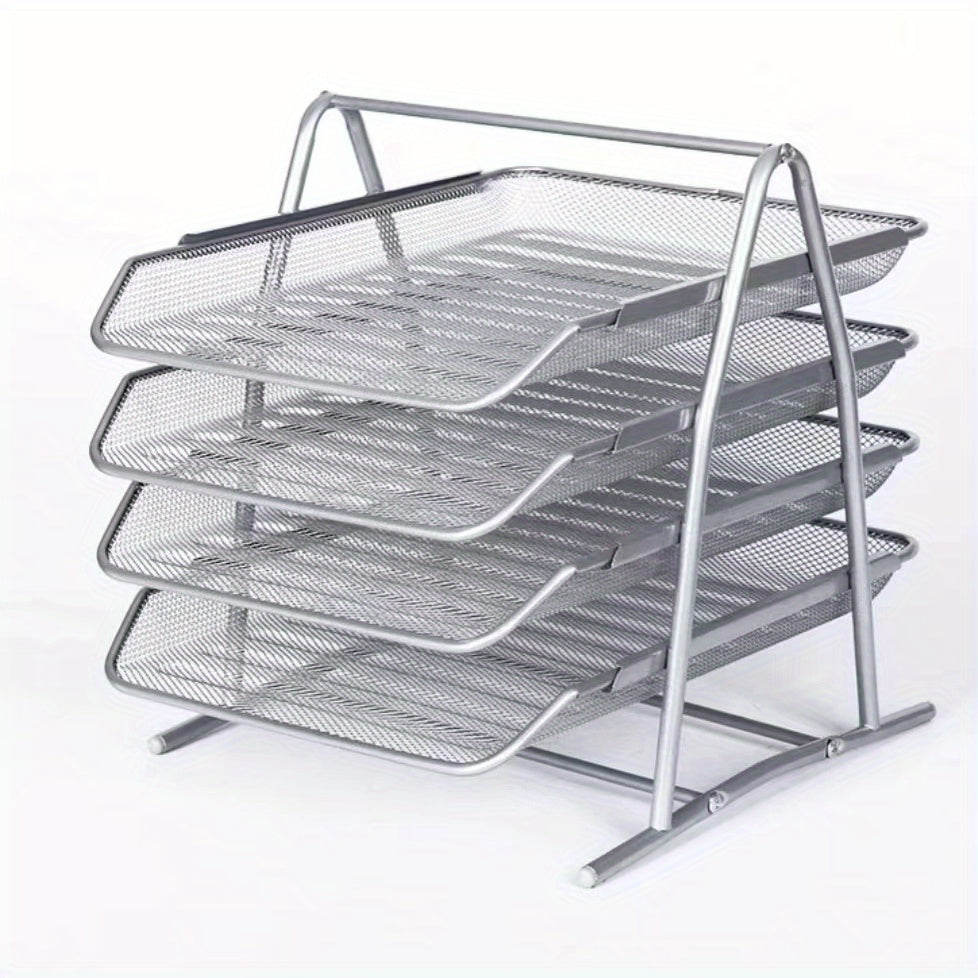 Metal Iron File Rack Desktop Office Storage File Rack
