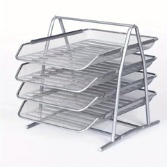 Metal Iron File Rack Desktop Office Storage File Rack