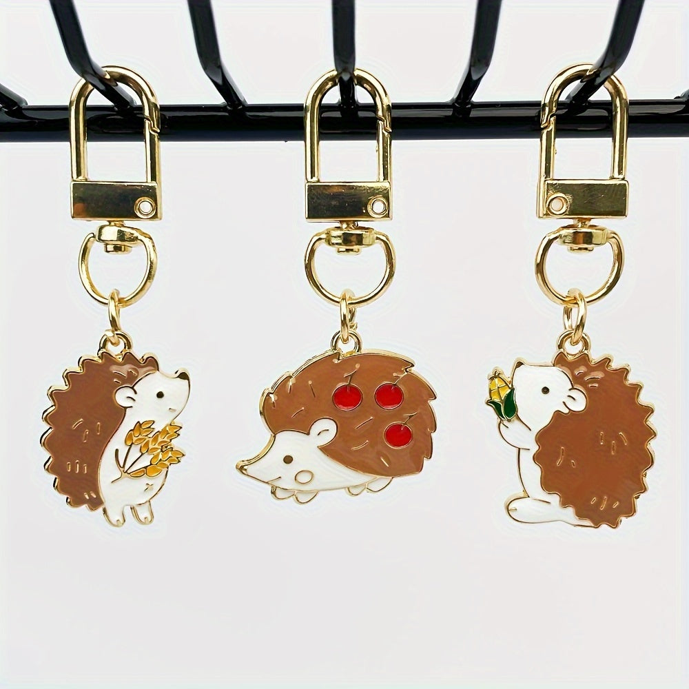 Hedgehog Keychain Thanksgiving Gift For Bags Wallets Car Keys