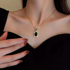 Rhinestone Jewelry Set: Earrings, Necklace, Ring
