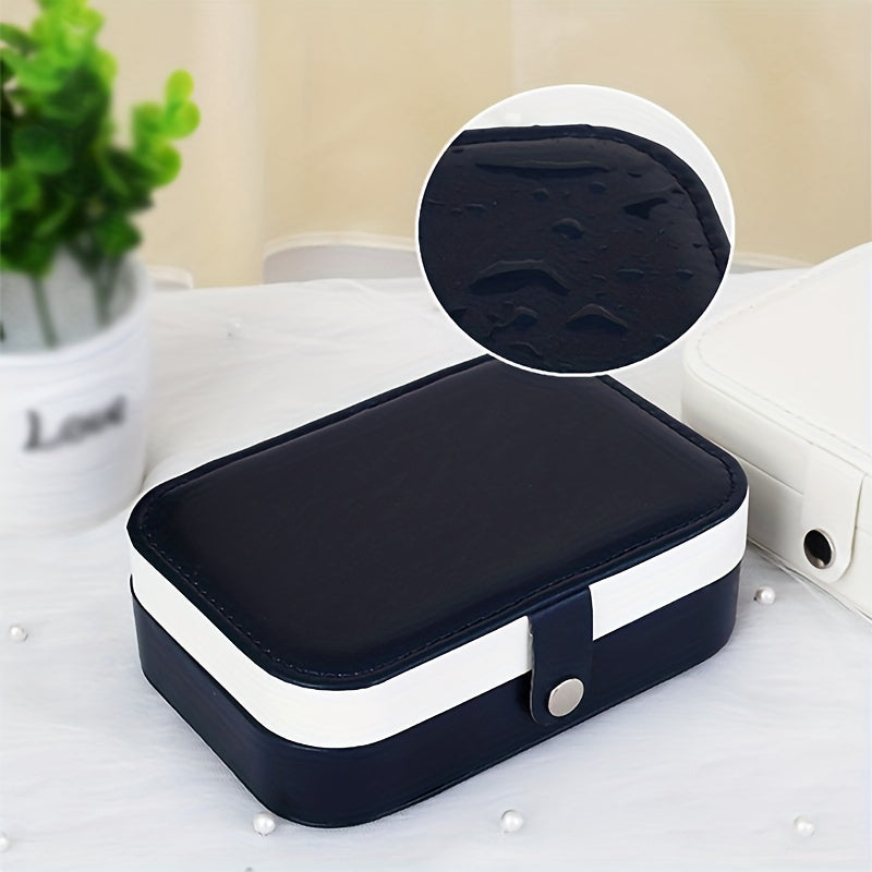 Double Layer Travel Jewelry Box Organizer
