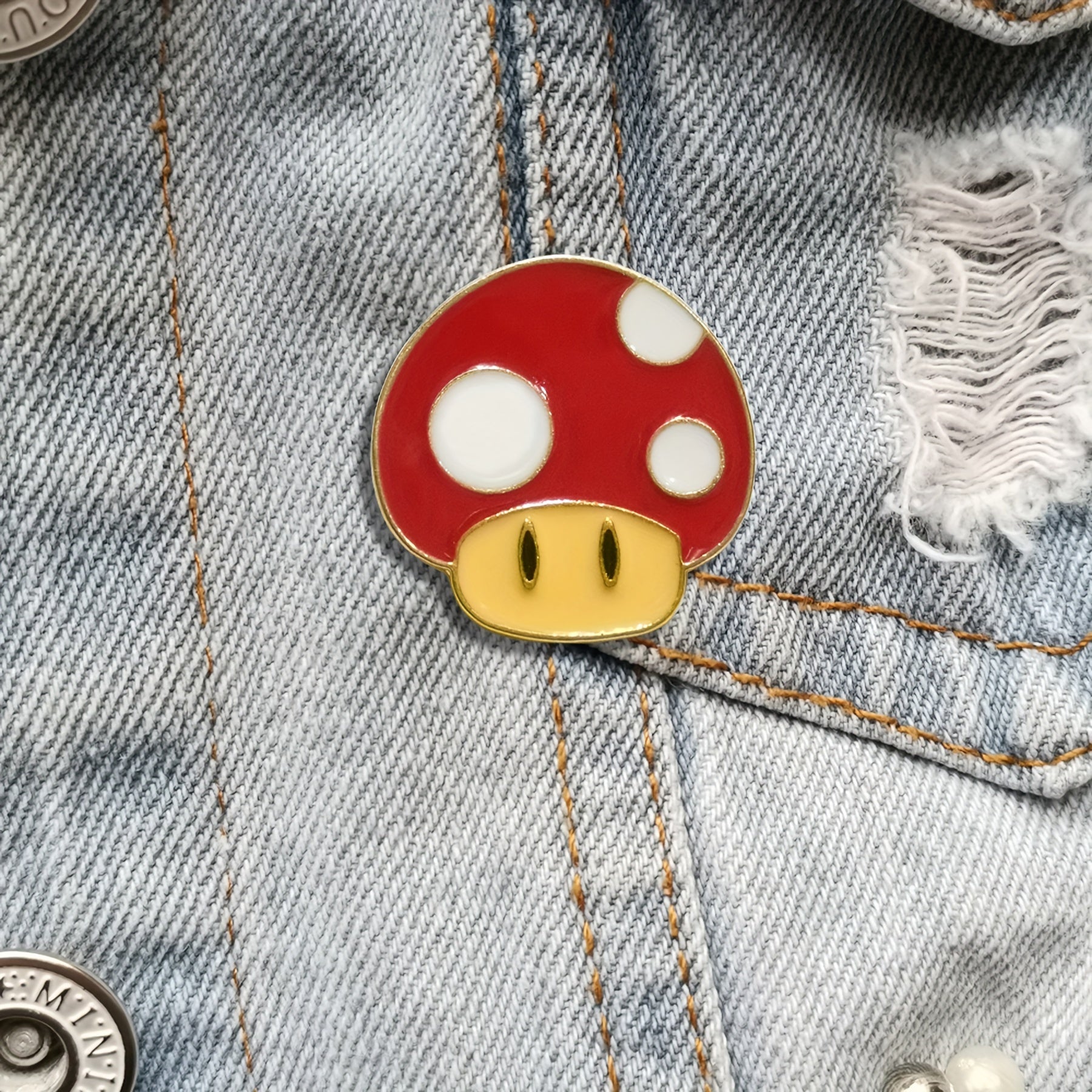 Cartoon Mushroom Enamel Backpack Pin Vintage Jewelry Gift