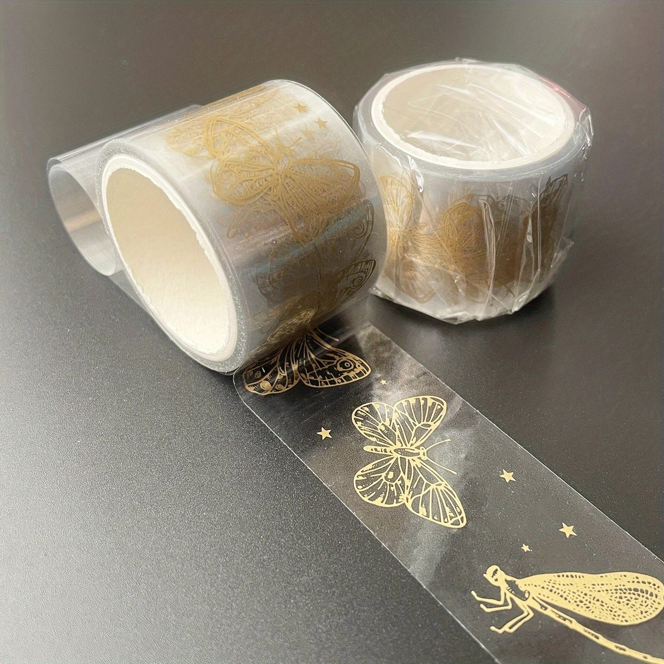 PET Bronzing Washi Tape Waterproof Transparent Decorative