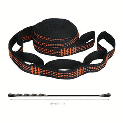 2Pcs Hammock Straps With 5 Ring High Load Bearing Barbed