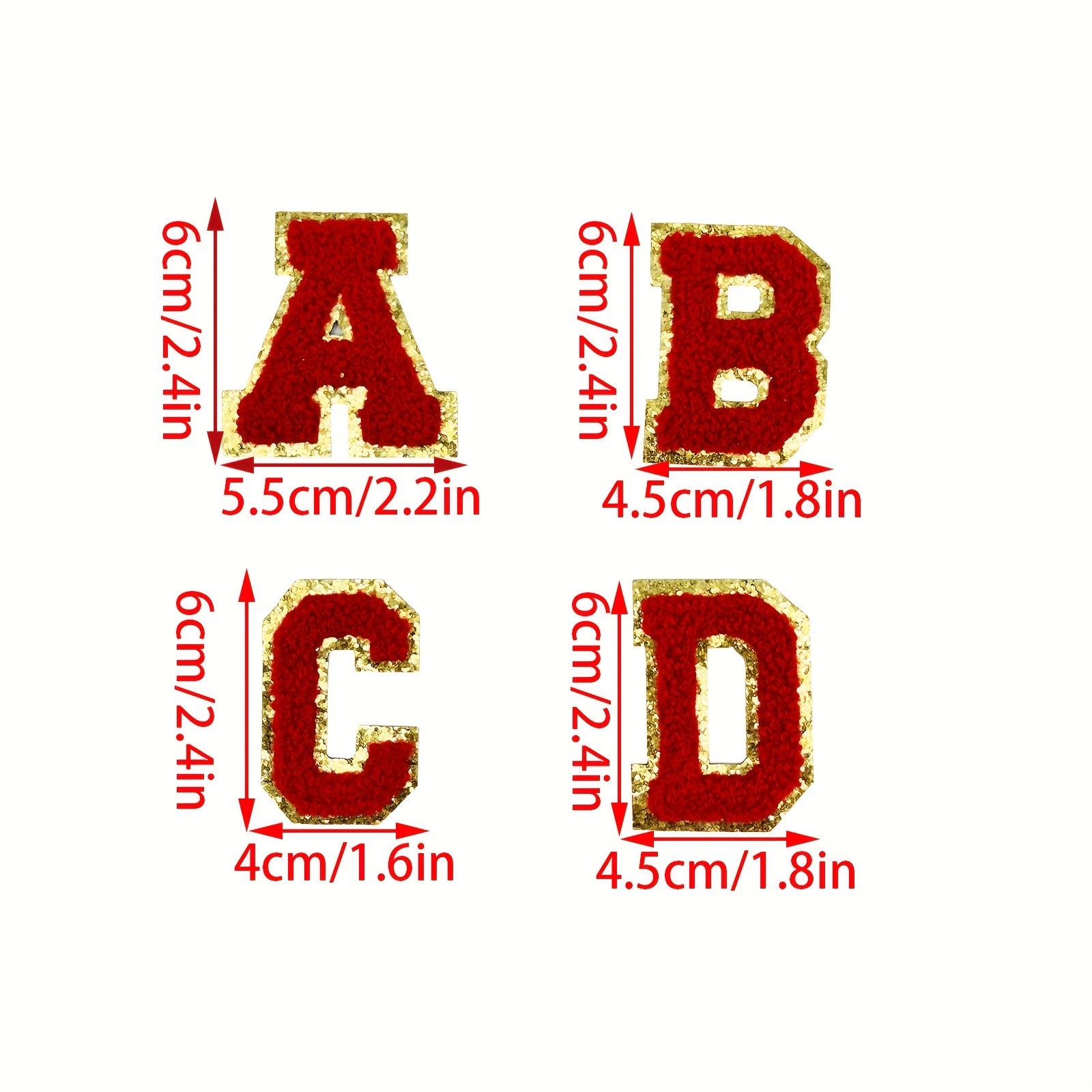 26pcs Alphabet Glitters Patch for DIY Clothes Hat Bags