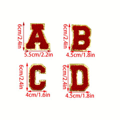 26pcs Alphabet Glitters Patch for DIY Clothes Hat Bags