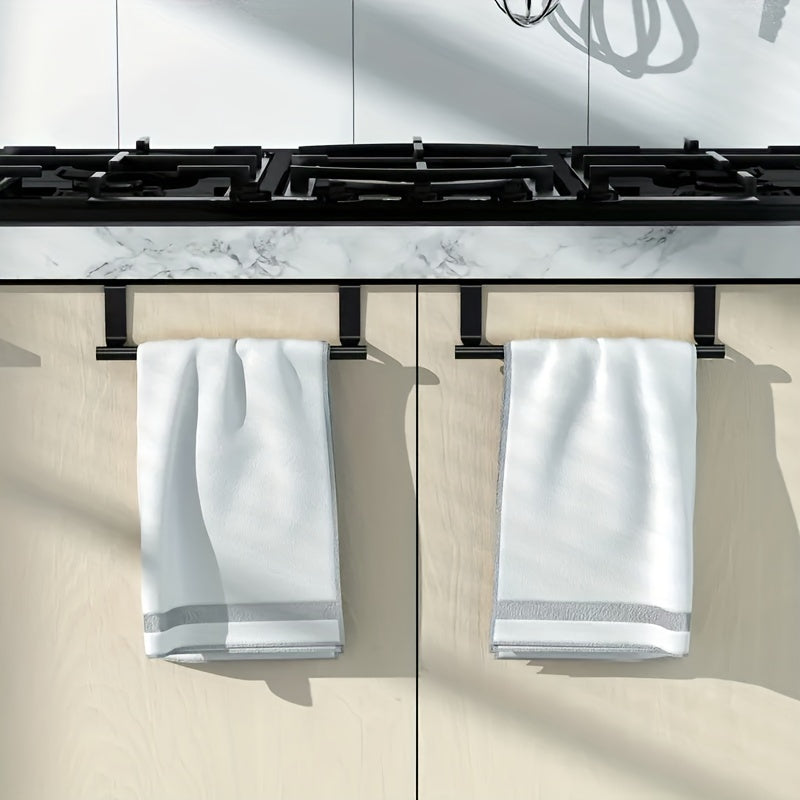 Stainless Steel Towel Rack for Bathroom and Kitchen Curved Door Storage