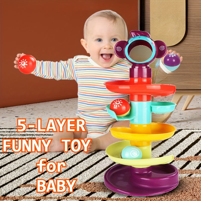 5 Layer Ball Track Tower Educational Toy for Kids