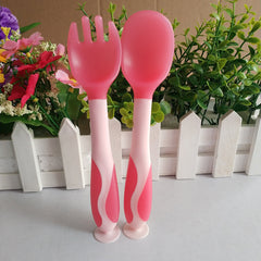 2pcs Baby Spoon Fork Set with Portable Box Heat Sensitive Cutlery