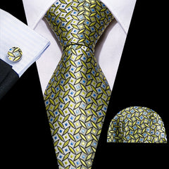 Men's Tie, Handkerchief, Cufflinks Set for Wedding Party
