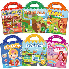Toddlers Reusable Busy Books with Animal Scenes
